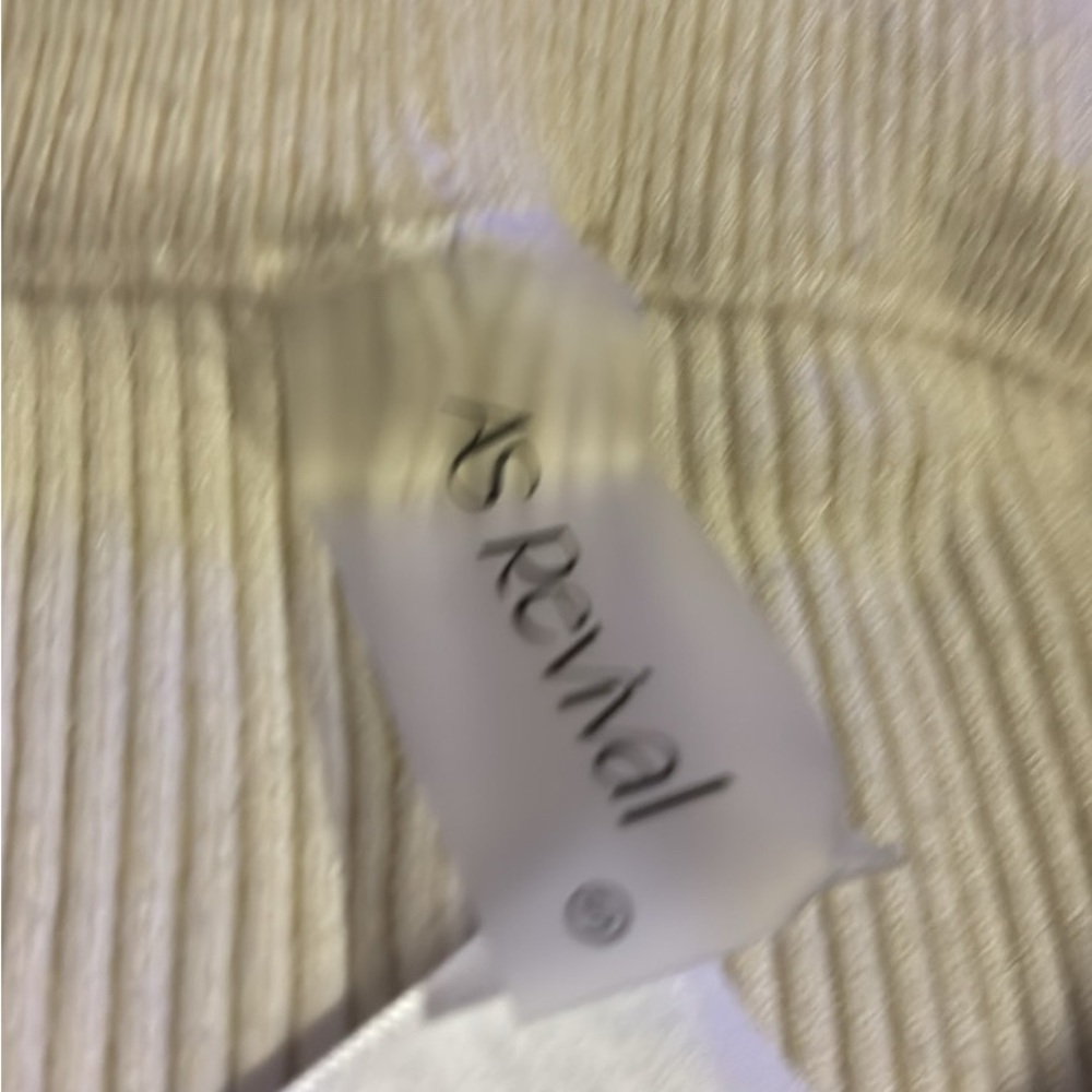 Altar'd State Cream Ribbed Pants